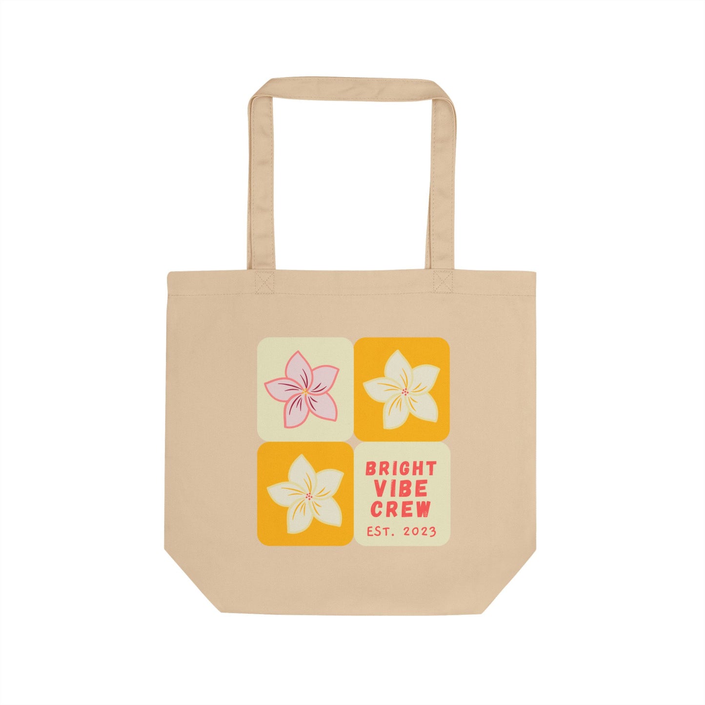Plumeria Tile Eco Tote