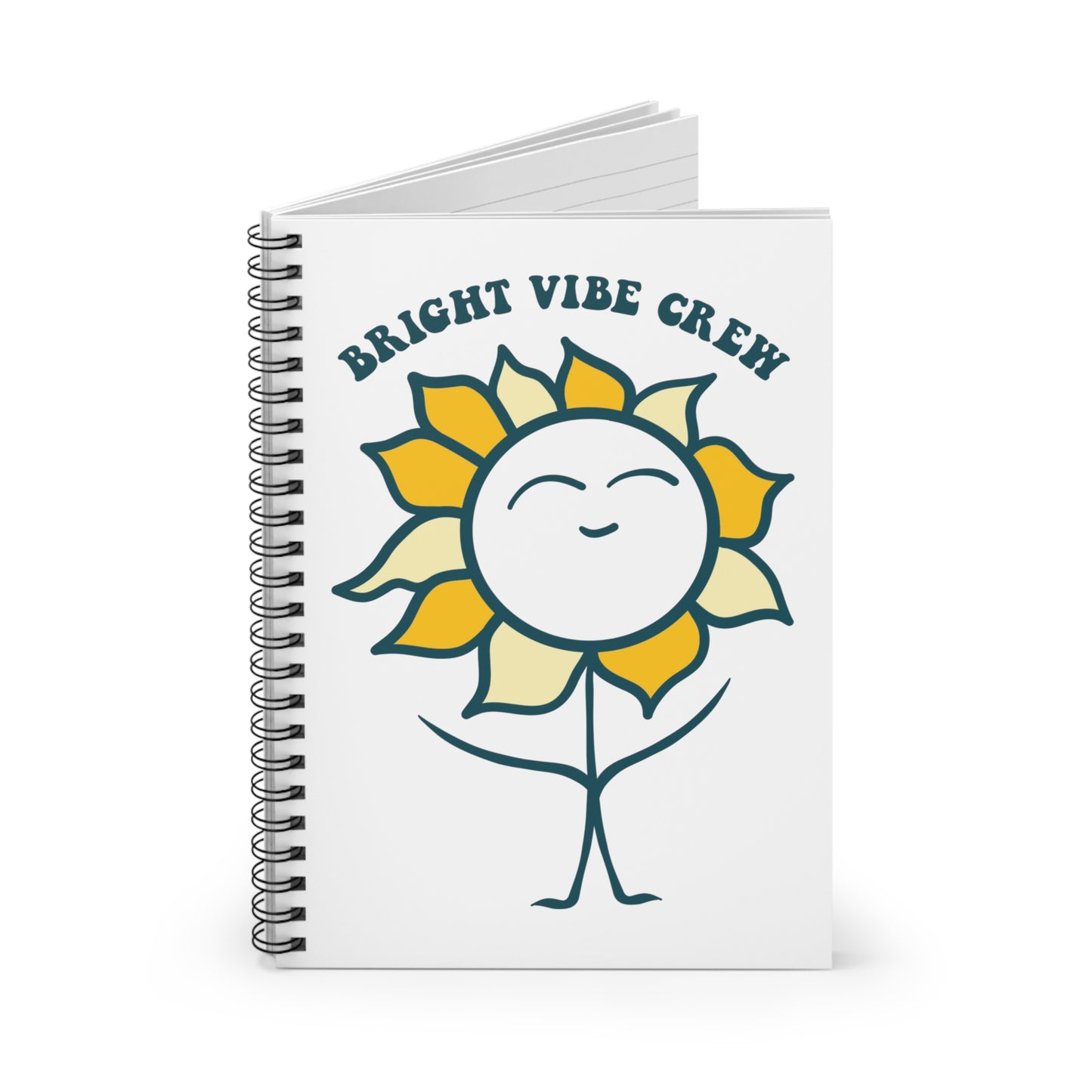 Bernie The Bright Sunflower Spiral Notebook - Ruled Line