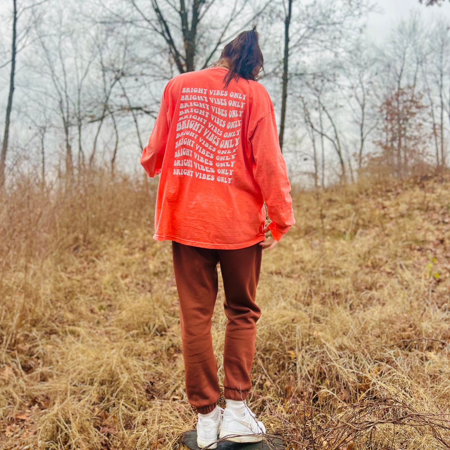 Bright Vibes Only Swivel Long Sleeve Tee